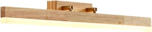 qudkdhs Applique Murale de Salle de Bain en Bois Naturel, Barre Lumineuse LED, Style Rustique Vintage, pour Miroir, Style Ferme Moderne et linéaire, pour Meuble de Maquillage