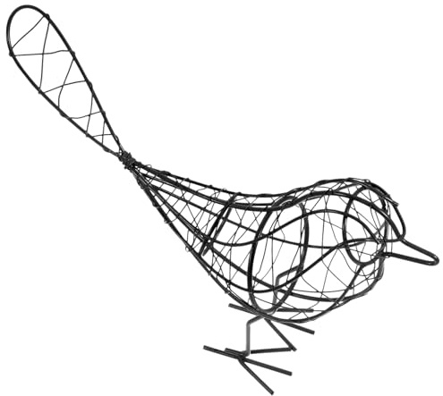 SHINEOFI Eisenvogel Dekoration Vogelstatue aus Eisen für Tischdekoration | Schwarz, Modernes Minimalistisches Design, für Innenlandschaft und Bars, Fotorequisite