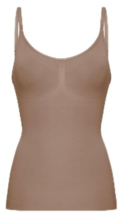 CFab Shaping Unterhemd Damen Top mit verstellbaren Trägern | starke Formung Bauchweg 360 Grad Bauchkontrolle atmungsaktiver Stretch und glatte Optik unter Kleidung für Alltag