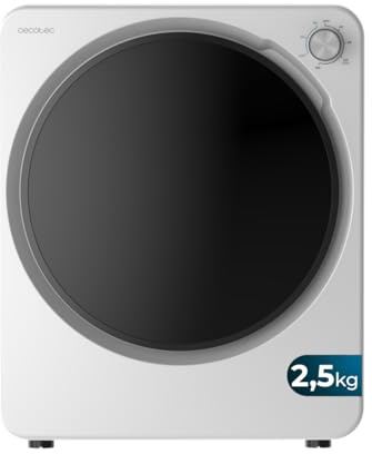Cecotec Mini avloppstork, 2,5 kg, Bolero DressCode Dry 3150 V. 950 W, 6 program, ECO-program, intuitiv Knob-kontroll, snabbtorkande, perfekt för små utrymmen, vit