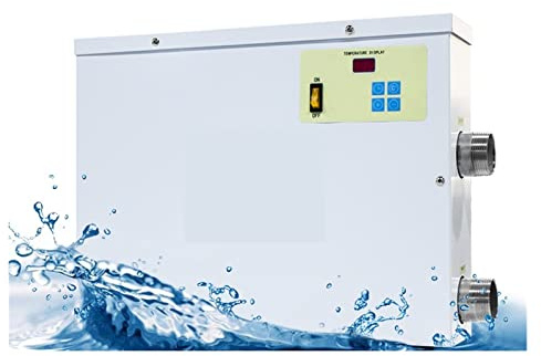 KOULEER Chauffe-Eau, 5, KW à6 0kw Piscine Pompe à Chaleur/Chauffe-Eau électrique Piscine et Spa Thermostat numérique du Chauffage(HL-270)