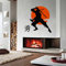 Vinyl Wandtattoo Ninja Shinobi Diversionist Japanisch Kampfkünste Sportklub Emblem Kampfsport-Club Logo Wandaufkleber Wandsticker Fototapete Wanddekoration für Kinderzimmer Jugendzimmer Geschenk A518