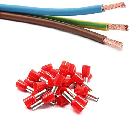Xenterio Verdrahtungssatz, 10mm², 3x3m (braun/blau/grün-gelb), 50 Aderendhülsen, PVC, VS-10-333, Einphasig, Elektrokabel-Set für Zählerschrank