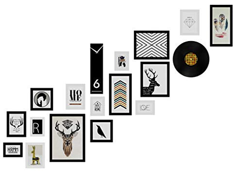 MAIZI Photographs Set Bilderrahmen Echtholz Bilderrahmen Treppe Collage Mixed Colours Fotos Für 16 Fotos Montage Erforderlich Bilderrahmen Selbst Gestalten Mit