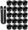 Voarge Auto Schrauben Kappe 20 Stücke 17mm Mutter Cover Radschrauben Radmuttern Radschraubenkappen mit Entfernung Werkzeug für Meisten Auto(schwarz) (Schwarz)