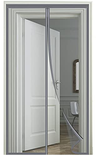 Zanzariera Magnetica per Porta,80x230cm (31.49x90.55in) Magnetico Chiusura Automatica Tendina Anti Zanzare ,per Porte Finestre Balcone Soggiorno Mantiene Stanza Traspirante Senza Zanzare-Grigio