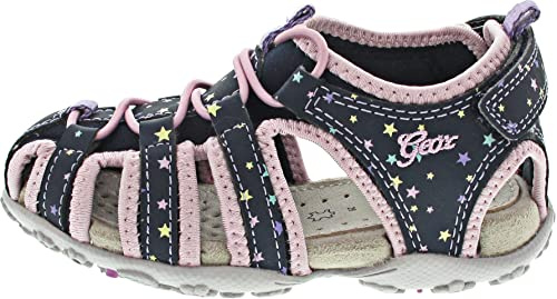 Geox Mädchen Jr Roxanne Sandalen, Navy Pink, 29 EU