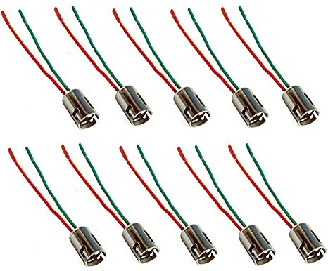 ShuoHui 10x B15 B15D / BA15D FASSUNG 1 FADEN LAMPENFASSUNG SOCKEL STECKER GLÜHBIRNE BOOT 12V 24V