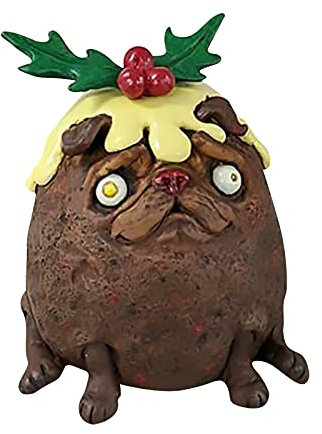 HeiHeiDa Gartendeko Figuren Mops,Harz Garten-Hund-Statue,realistische Tierskulptur für Outdoor-Dekoration, Für Wohnzimmer Schlafzimmer Garten Ornamente Gothic Miniatur Handgemachte Tier Statue