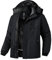 Wantdo Homme Veste de Ski Montagne Outdoor Manteau d'hiver Chaud avec Capuche Amovible Veste Imperméable Coupe-Vent Veste Randonnée pour Voyage Noir-N M