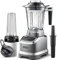 AMZCHEF Blender Smoothie, Mixeur Professionnel 1800W avec Panneau de Contrôle Intelligent, Pro-Blend 6 lames 3D Améliorées 22000 Tr/Min, 1,85L et 600ml Bouteille pour 2 façons de mix