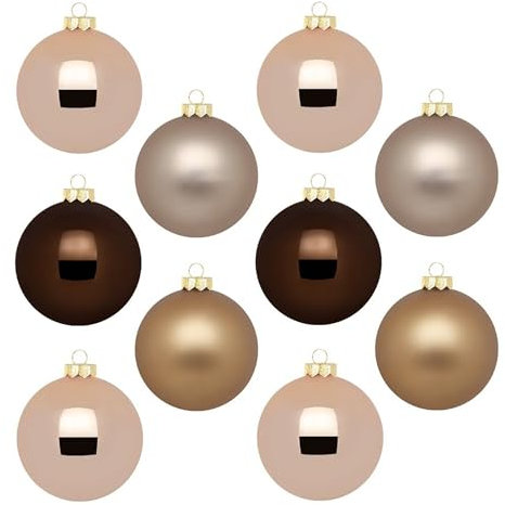 Weihnachtskugeln Glas 6cm x 30 Stück in Kartonbox Christbaumkugeln Elegant Lounge