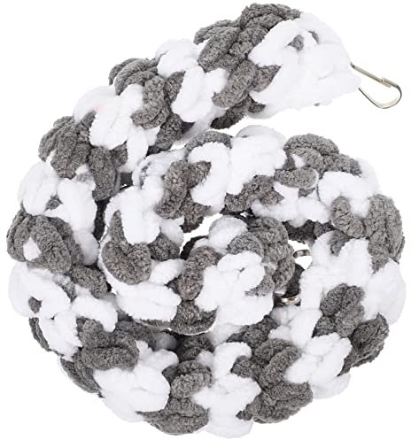Sugar Glider Climbing Toys Rat Swing Hanging Toy Parrot Climbing Rope Bird Perches Stand for Small Pet Sugar Glider Squirrel Parrot Hamster Cage Accessories Grey White