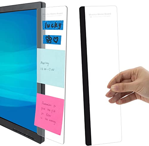 MDOZQ Office Desk Accessories 2pcs Computer Monitor Memo Board Message Board Supplies for Women Men Sticky Note Holder Home Desktop Decor