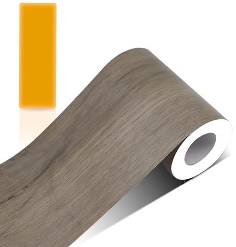 ZTVOWTO Color de grano de madera Adhesivo autoadhesivo para pared con borde de papel pintado impermeable Cenefa adhesiva con diseño para decoración del hogar, (10) cm x (10) m, (huixiangmu)