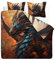 CLOXKS Drachen Bettwäsche Set 155x220 cm, 3D Muster Design, Bettbezug und Kissenbezug 3 teilig, Weiche Allergiker Microfaser Bettwäsche-Sets