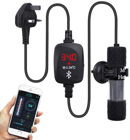 Sgizoku Chauffage d'aquarium 50 W, mini chauffe-aquarium avec protection contre la surchauffe et arrêt automatique lorsque vous sortez de l'eau – Utilisation pour aquarium d'eau salée et d'eau douce