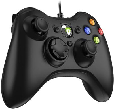 DYONDER Verkabelter Gaming-Controller, PC-Gamecontroller-Joystick mit Dual-Vibrationsturbo und Abzugstasten für Windows-PC/PS3/Android-TV-Box/Tesla