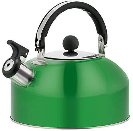 Nixieen con silbido, de 1,8 l, de Acero Inoxidable para Estufa, con Mango Plegable, Jarra de té Duradera para Estufa, Ollas para Calentar Agua para té, café, Leche