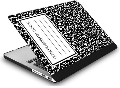 Custodia Protettiva per Macbook Air 15 pollici Modello A2941 A3114 M2 M3 con Liquid display Retina e Touch ID 2023 2024 Uscita, Sottile Rigida Case Cover Plastica Duro Custodia, Libro nero