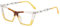 AGRIEVE Damenmode Kette Ausgehöhlte Bein Brillengestell Zweifarbige Spleißen Computerbrille, C3YellowBean, Einheitsgröße