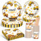 DANXIAN Décoration d'anniversaire chantier, pelleteuse, assiettes en carton pour anniversaire d'enfant, accessoires de fête, 20