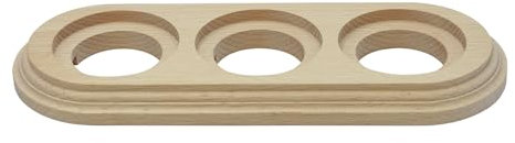 Base de madera triple para interruptores/desviadores y enchufes