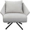 Kare Design Drehsessel Milo, Beige, 360 Grad Drehbar, 110kg max. Belastbarkeit, Cord-Optik, Lounge Sessel, Polster Sessel mit Armlehne, für Wohnzimmer, Office, Kiefer Massivholz, 73x83x79 cm (H/B/T)