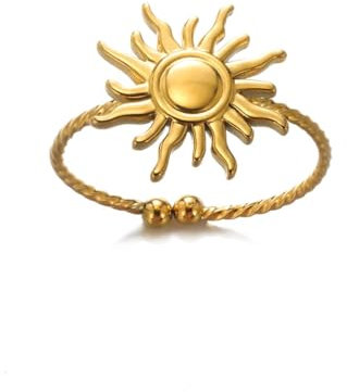 Hasdnker Ring Ringe Damen Bijouterie Herren Vintage Opal Sonne Ringe Für Frauen Gold Farbe Sonne Ring Hochzeit Partei Schmuck Zubehör Beste Freund 7 Jz4965G