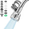 JOEJONI Rallonge de robinet, embout de robinet rotatif, rallonge multifonction avec 3 modes de pulvérisation, embout de robinet avec adaptateur, pour robinets de cuisine et de salle de bain