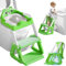 ZQEJEFD Riduttore Wc Bambini con Scaletta, Scaletta WC per Bambini, Riduttore Water Bambini con Morbida Seduta Imbottita e Paraspruzzi Estesi,Pieghevole,Antiscivolo,Adatto per Tazze WC a V, U Oppure O
