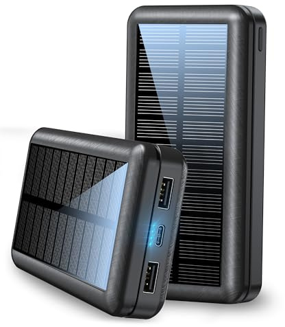 Power Bank, 32000mAh Large Battery Pack, Fast Charging USB C Portable Charger, 4 Charging Ports Solar Power Bank with LED Display, Solar Phone Charger for iPhone, Samsung, iPad, Tablet-20