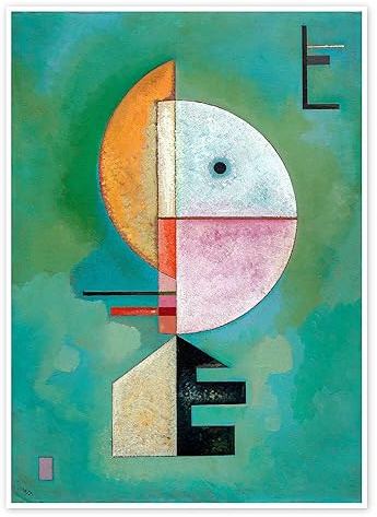 Posterlounge Empor Poster | 50 x 70 cm von Wassily Kandinsky Petrol Wandbilder Wanddeko