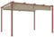 Outsunny Pergola - Tonnelle de jardin d'environ 3 x 4 m avec coussin magnétique - Toit de terrasse en aluminium - Avec toit réglable - Autonome - Protection UV 30+ - Pour terrasse et jardin - Bois