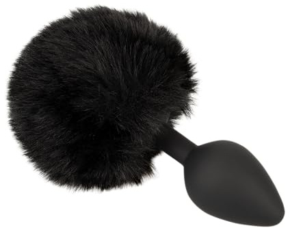 You2Toys Fluffy Tail - erotischer Butt-Plug zur analen Stimulation, mit fluffigem Puschel, in Schwarz | 1er Pack