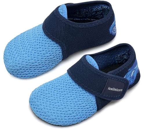 Children's Water Shoes Beach Beach Diving Shoes for Bathing Girls Boys Quick Drying Non-Slip, Blue Ocean, 22/23 EU