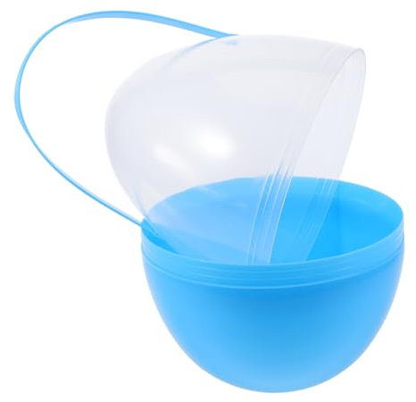 Gatuida Ostereier Klare Griffe Dekoration Eiersuche Behälter Eier Jumbo Große Eier Klare Eier, Befüllbares Ornament Eier Zählen Eierkörbe Zur Feiertagsdekoration Transparent Sky-blue Pp