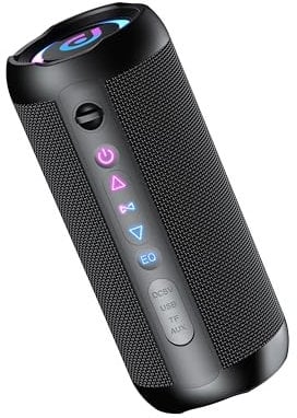 taopodo Portable Bluetooth Speaker with 30W Stereo Sound, 3 EQ Mode & 3 RGB lights, IPX7 Waterproof, 30H Playtime, TWS Wireless Pairing, Outdoor Speaker for Home, Outdoors and Hiking