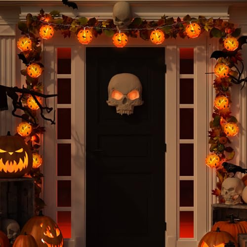 Bseical Halloween Lichterkette Deko Outdoor, 4M 20 LED Orange Lichterkette Fledermaus Licht,Halloween Dekoration Lichterkette Batterie für Innen und Außen, Garten, Zaun & Party