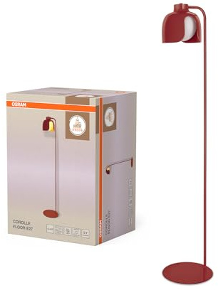 Osram Decor Corolle Floor Stehleuchte E27 Rot Metall Glas | Decor Corolle, Ambient Mood Light, Rot, 270 mm dia, 1-Pack