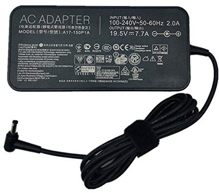 Adaptateur d'alimentation AC 19.5V 7.7A 150W Compatible pour ASUS ROG Swift OLED PG27AQDP Monitor 5.5mm Pin