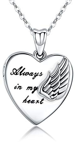 REDSUN Herz Medaillon Halskette 925 Sterling Silber Schmetterling Foto Kette Kristall Blau/Rosa/Rosenrot Amulett für Damen Fotos Personalisierte Anhänger Geschenke für Freundin Frau Mutter