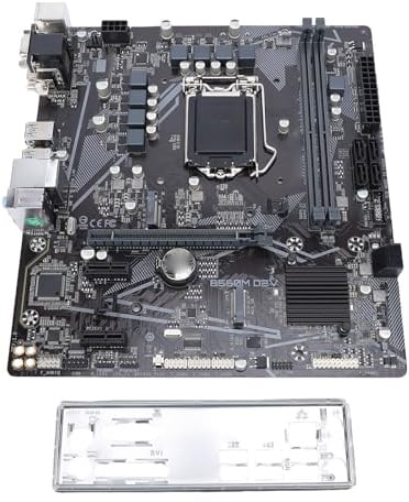 Plyisty Computer-Motherboard, Micro-ATX-LGA1200-Sockel mit 6+2-Phasen-Digitalstrom, Unterstützt Core I9 I7 I5 Prozessoren der 11. und 10. Generation, DDR4 3200 MHz, 2 M.2-Steckplätze