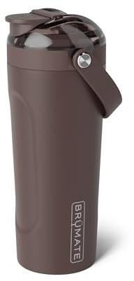BrüMate MultiShaker Blender Shaker Bottle | 100% Leakproof Insulated Stainless Steel | Pre Workout and Protein Shaker Bottle for the Gym | 25oz (Java)
