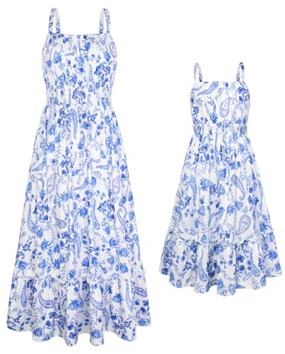 GRACE KARIN Mutter Tochter Kleider Blumen Sommerkleid Familien Outfits