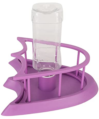 KIMISS Mangeoire Automatique d'eau pour Reptiles pour Dragons Barbus, Distributeur d'abreuvoir Violet Sûr avec Bouteille pour Lézard, Fournitures pour Reptiles, Mangeoire à Nourriture (L NW-13)