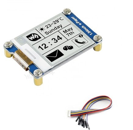 Waveshare 1.54 Inch E-Paper Screen Display Module 200x200 3.3v E-Ink Electronic Display with Embedded Controller SPI Interface Support Partial Refresh for Raspberry Pi/Arduino/Nucleo/Jetson Nano