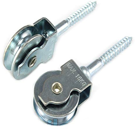 Umlenkrolle / Vogelrolle / Seilrolle mit Holzgewinde 30mm