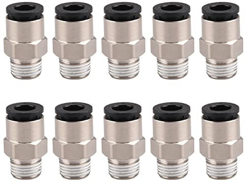 Heschen Schnelle Verbindungen PC6-01 6mm Push In Joint Male Thread 1/8 Anschluss Pneumatische Quick Fittings 10 Stück