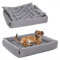 Pointer | Hundebett Große Hunde - Orthopädisches Hundebett mit Herausnehmbarer Matratze, Waschbar bis 95°C, Trocknergeeignet, Kratzfest & Bissfest, Made in Germany (XXL - 100x90 cm, Hellgrau)